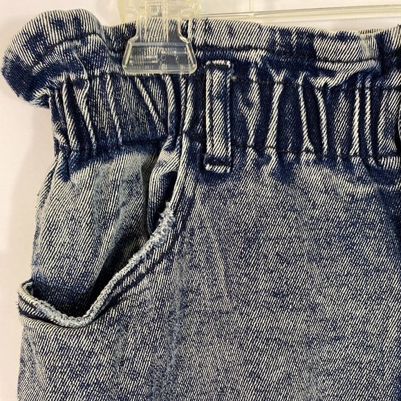 Wild Fable Ruffle Top Elastic Waist Blue Denim Jeans EUC Women's Size 8 - Picture 4 of 16